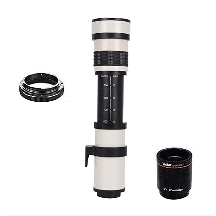JINTU 420-1600mm f/8.3 HD - Lente de teleobjetivo Manual para ...