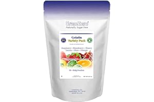 GramZero Variety (Raspberry, Strawberry, Cherry, Lemon, Lime, Orange) Sugar Free Gelatin Mix 12-Pack, Zero Carb Dessert, Stevia Sweetened