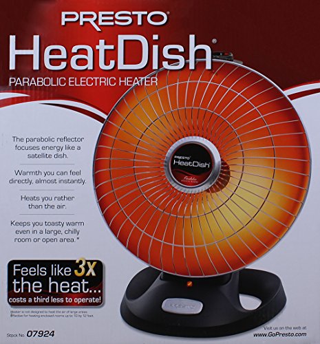Presto Heat Dish Plus Parabolic Electric Heater
