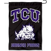 College Flags & Banners Co. TCU Horned Frogs Black Garden Flag and Yard Banner
