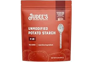 Judee's Gluten Free Unmodified Potato Starch - Sauce & Soup Thickener & Corn-Free Food Starch - Crispy Fry Coating - Gluten-Free Baking - 64 Oz