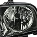 Auto Dynasty Headlights Assembly Compatible with 2005-2009 Ford Mustang Pony 5th Gen, Driver and Passenger Side Halogen Headlamps Replacement, Smoked Lens Clear Corner