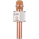 BONAOK Wireless Bluetooth Karaoke Microphone,3-in-1 Portable Handheld Karaoke Mic Speaker Machine Home Party Birthday for All