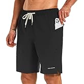 HODOSPORTS Mens Swimsuit Trunks 9" Quick Dry Swim Shorts with Compression Liner and Pockets