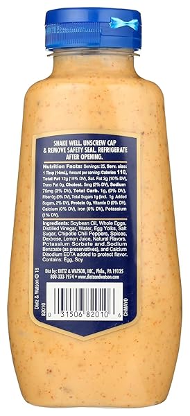 DIETZ & WATSON SMOKEY CHIPOTLE MAYONNAISE, 12 OZ