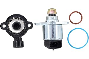 NewYall Set of 2 TPS Throttle Position Sensor and Idle Air Control IAC Valve for Chevy for GMC for Cadillac for Pontiac 1999-2002 Silverado Suburban Tahoe Sierra Yukon Firebird GTO Escalade Savana etc