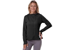 CAMELSPORTS Women UPF 50+ Athletic Jacket Sun Protection Long Sleeve Hiking Shirts Lightweight Outdoor Hoodie with Pocket