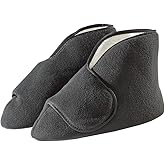 Silvert's Men’s & Women’s Extra Wide - Soft Fleece Diabetic Bootie Slippers for Seniors