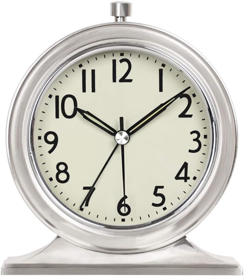 JYXPOWER Desk Clocks Battery Operated Bedroom Night Light Table Clock