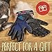 Pet Grooming Gloves - Left & Right - Enhanced Five Finger Design - for Cats, Dogs & Horses - Long & Short Fur - Gentle De-Shedding Brush - Your Pet Will Love It