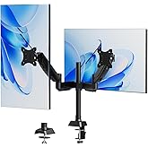 Suporte Articulado para Monitor Duplo – Braço Ajustável para Monitores de 13 a 32" (até 10kg), Design Ergonômico, Pistão a Gá