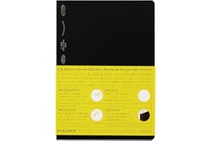 Nitoms S4101 STALOGY Notebook, A5, Squared, 365 Days Notebook, Black