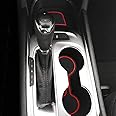 Auovo Anti Dust Mats Trims for Chevy Malibu Accessories 2017-2023 2024 2025 Custom Fit Door Pocket Liners Cup Holder Pads Console Mats Inserts(18pcs/Set) (red)