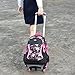 COOFIT Rolling Backpack Cute School Backpack Kids Backpack With Wheels Black
