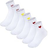 choyaxo 3Pairs Valentine Heart Ankle Socks Cute Soft Novelty Crew Socks for Women Girls