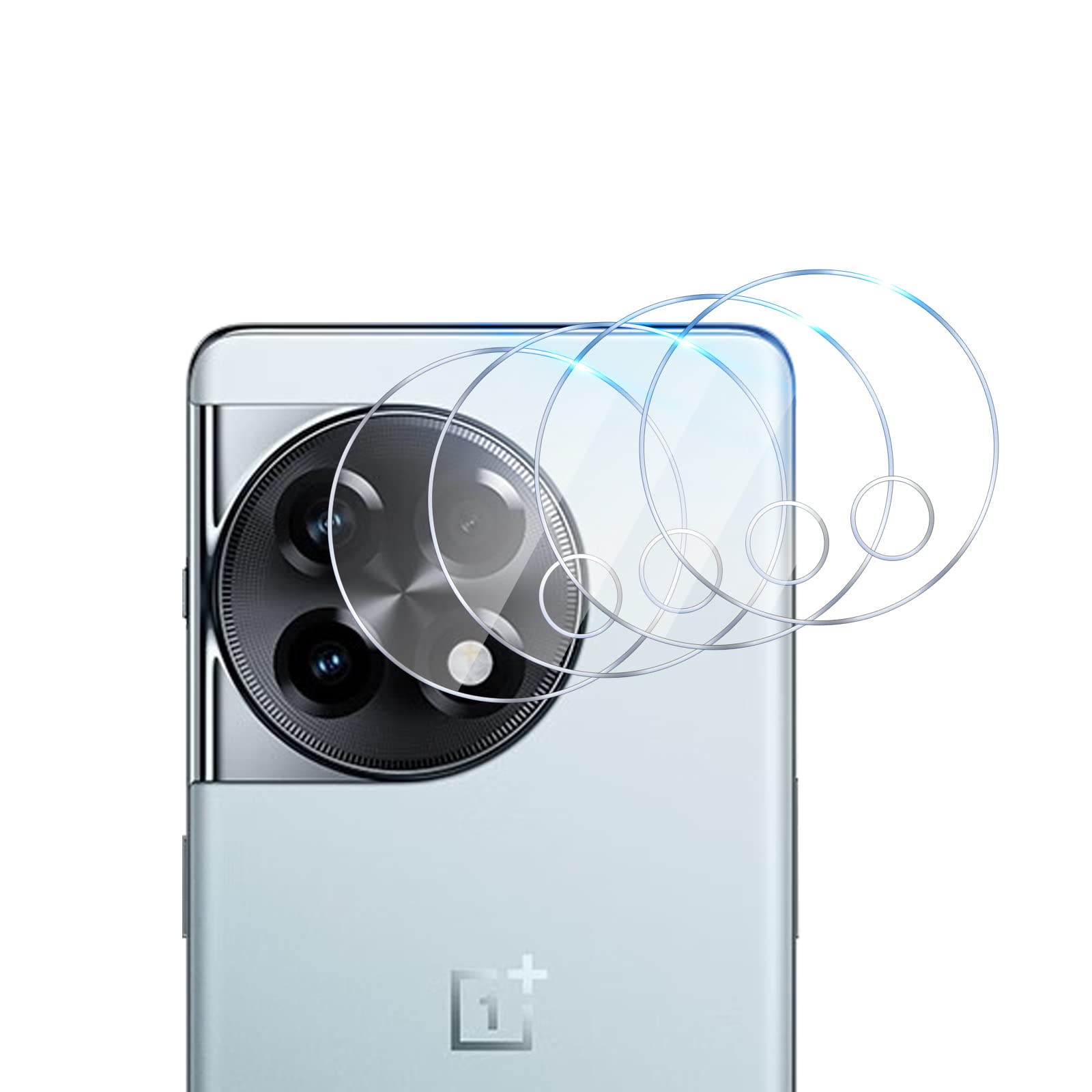 GMUJIAO [4 Pack Camera Lens Protector Compatible with OnePlus 11,Camera Lens Tempered Glass Protector,High Clarity Scratch Proof 9H Tempered Glass[Anti-Shatter]-Tra