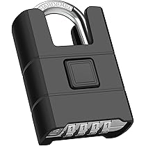 DELSWIN 4-Digit Combo Lock - Heavy Duty Weatherproof Padlock For Gym Lockers & Outdoor Use