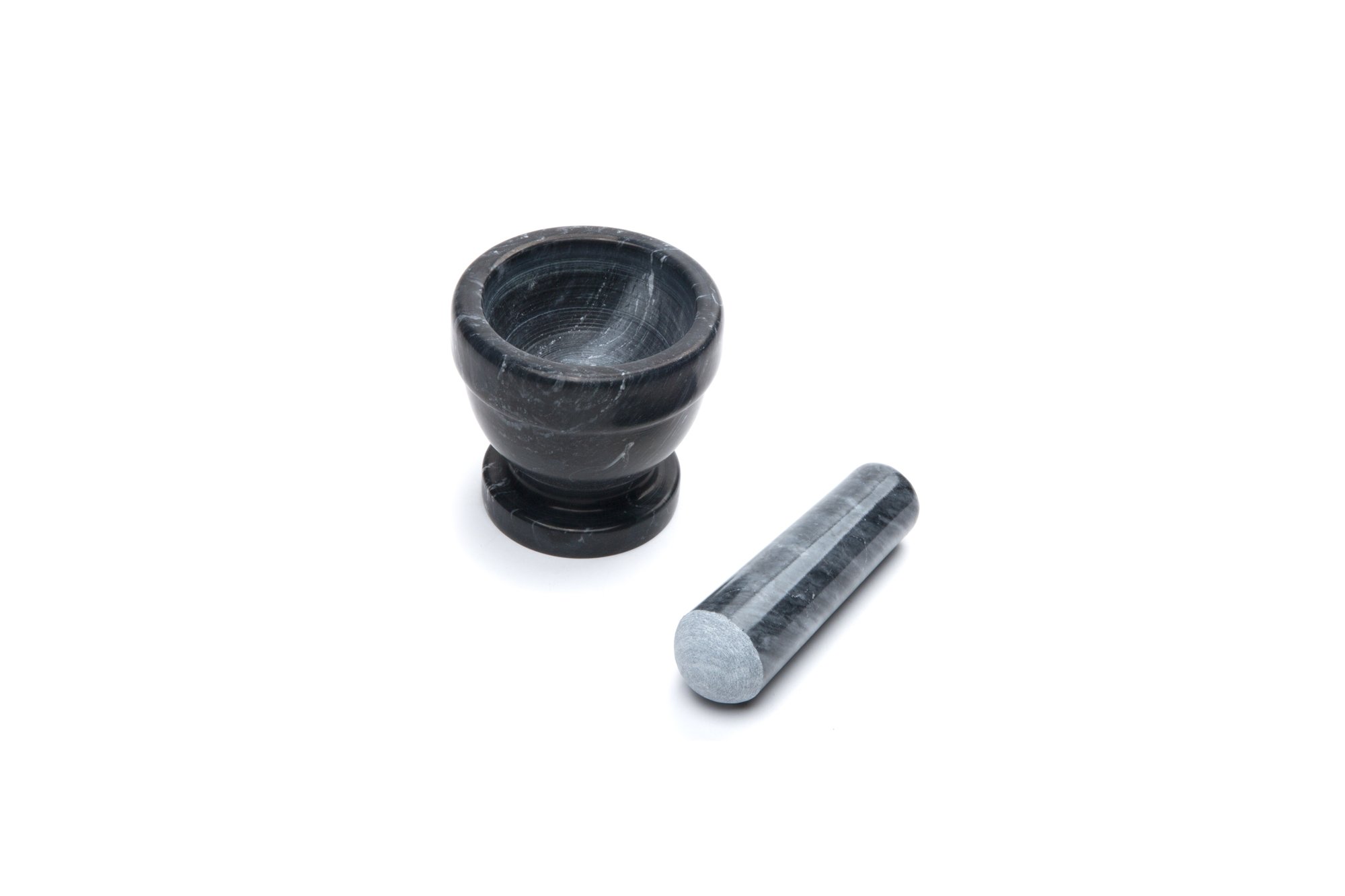Fox Run Marble Mortar and Pestle Set, Black, 4.5