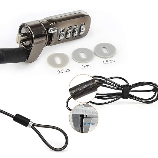 SAXTEL oqueo del portátil 4 dígitos Giratorio sin Llave Seguridad ...