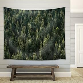 Nature Landscape of Forest - Fabric Wall Tapestry Home Decor - 51x60 inches