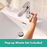 Hansgrohe Rebris S Basin Mixer Tap 110 with Pop-Up Waste Set Chrome view 7