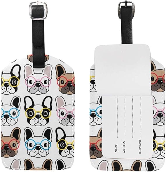 Cute Dog Puppy Animal Luggage Tag Travel Baggage Tags Suitcase Label