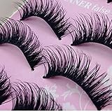 5 Pair False Eyelashes, AMA(TM) Women Lady Girl Natural Handmade Long False Eye Lashes Extension Voluminous Eyelashes Cluster Makeup (Black)