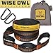 Wise Owl Outfitters Talon Hammock Straps - Combined 20 Ft Long, 38 Loops W/ 2 Carabiners - Easily Adjustable, Tree Friendly Must Have Gear for Camping Hammocks Like Eno Orange Stitching