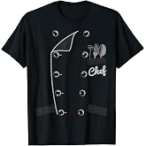 Chef Tshirt Uniform Jacket Faux Funny Cook Shirt for Cooking T-Shirt