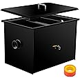 VEVOR Commercial Grease Interceptor 20 LB, Carbon Steel, 10 GPM, Under Sink Grease Trap for Restaurant Canteen Factory Home Kitchen