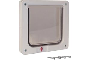 IDEAL PET PRODUCTS SINCE 1979 Perfect Pet Cat Flap Door with 4 way Lock Pet Door, 6 1/4 x 6 1/4" Flap Size