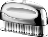 Gourmet Easy Meat Tenderizer Tool 100% Stainless Steel Hand Held Needle Blades view 1
