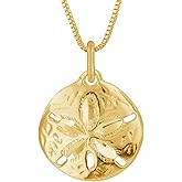 Hawaiian Silver Jewelry Pendant Necklace – 18 Inch Sand Dollars Pendant Charm – Premium Sterling Silver Craftsmanship – Modern and Elegant – Comfortable Women Jewelry Necklace