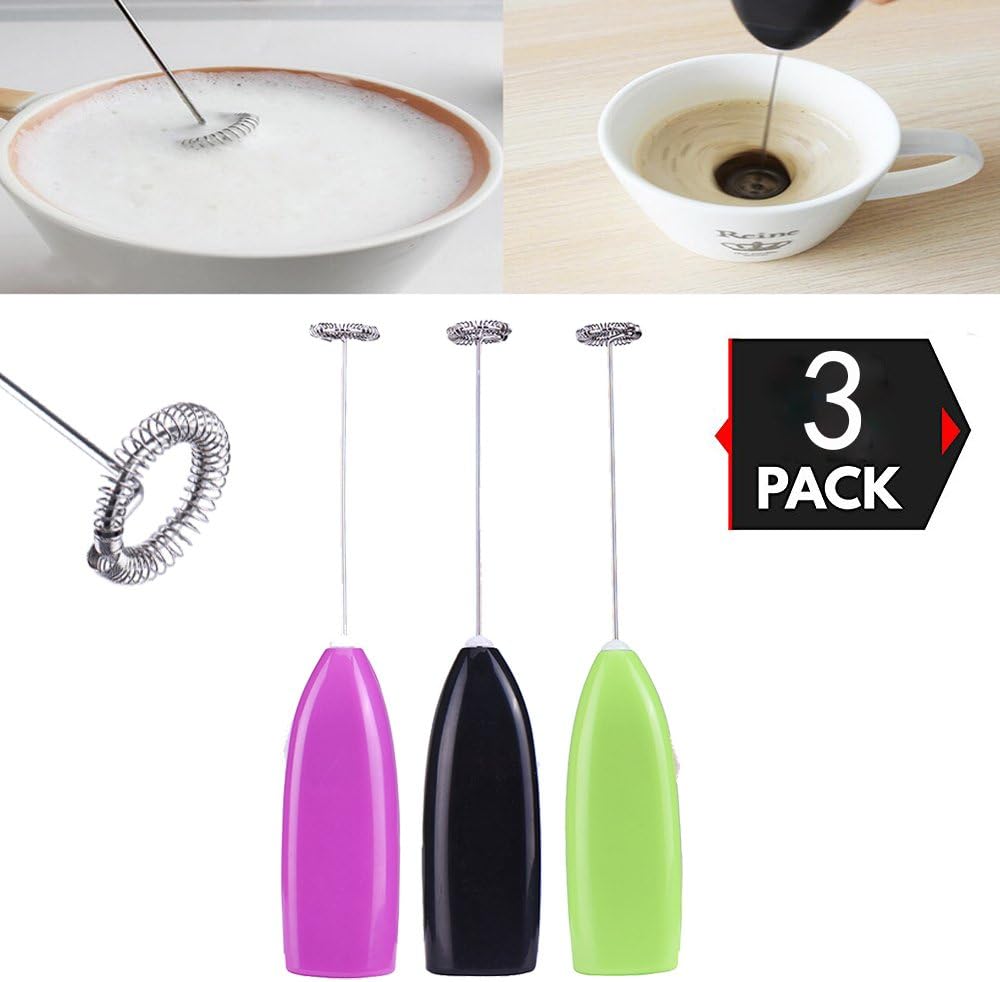 Milk Frother Handheld Milk Wand Mixer Frother for Coffee, Latte, Cappuccino, Hot Chocolate, Durable Drink Mixer Whisk