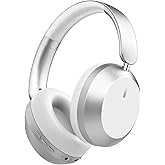Wentronic Y05 Over-Ear Headphones – Hi-Res Sound, ANC, Wireless Bluetooth 5.3, 48H Playtime, Comfortable Ear Cushions for Work, Gaming, Android, iOS & PC – Silver