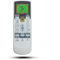 Télécommande De Remplacement Pour Climatiseur Fujitsu – Compatible AR REM1U Et Modèles Listés, Rétroéclairage Vert, Double Affichage °C/°F