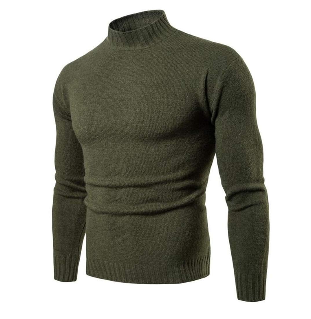 C/&H Men Jumper Basic Knitted Pullover Solid Slim Sweaters