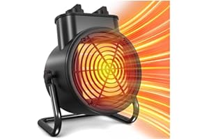 Auertech Greenhouse Heater with Thermostat, 1500W Electric Space Heater with 3S Fast Heating & 7ft Extended Cord, Overheat Protection, Portable Outdoor Heaters for Patio, Garage, Workshop, Indoor Use