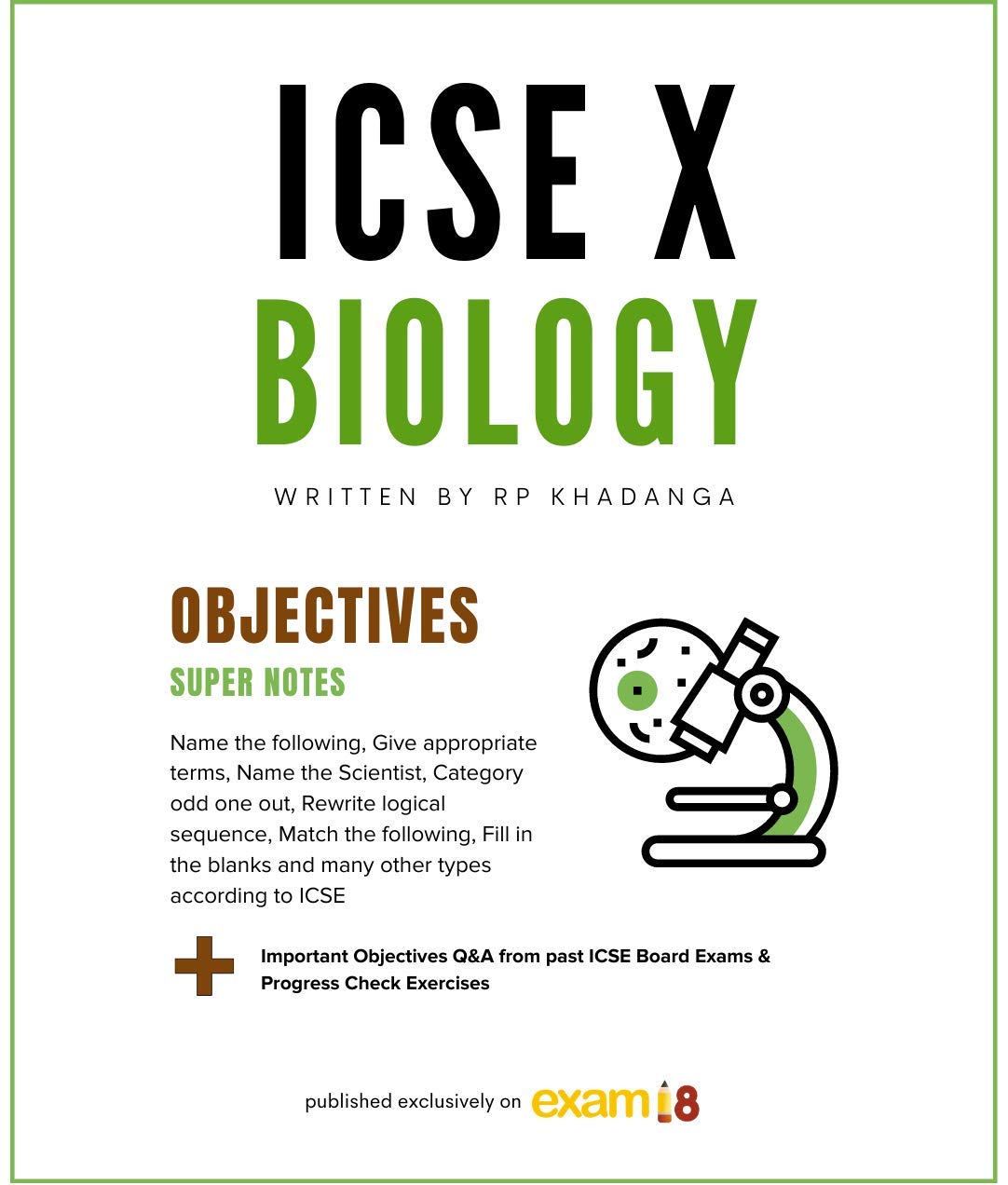 Exam18 ICSE Biology Class 10 Complete Objective Revisions (Reduced Syllabus for 2022 Exam) Exam18 ICSE Biology Class 10 Complete Objective Revisions (Reduced Syllabus for 2022 Exam)
