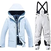 YEEFINE Men's Ski Suit Two Piece Waterproof Ski Jacket and Pants Set Outdoor Windproof Winter Snow Comfy Warm Snowsuits