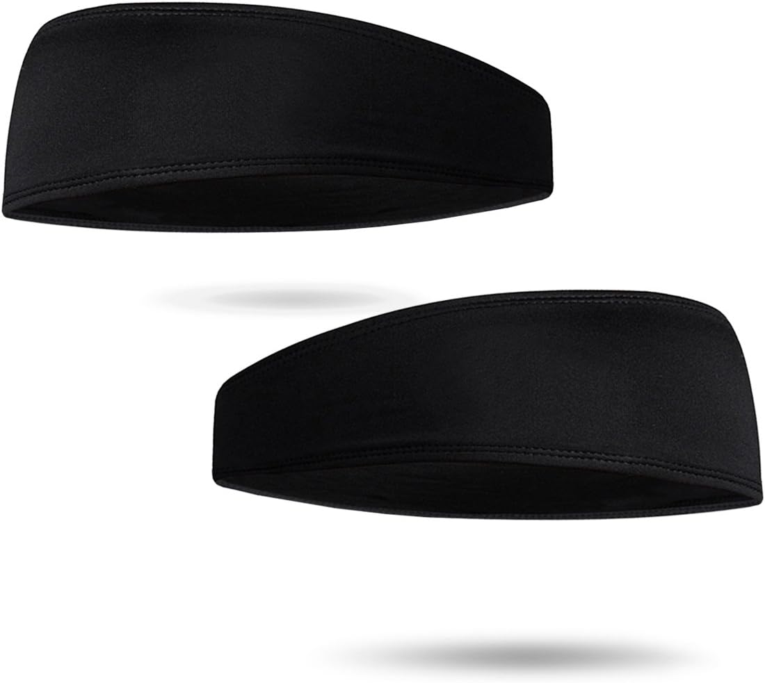 Vimov Mens Headband Sports Sweatband For Running Cycling Yoga Basketball Stretchy Moisture Wicking Hairband 2 Pack Black Headbands Amazon Canada