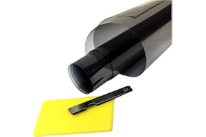 OTOLIMAN 20" Inchx20'Ft (20inc x 240inc)% 20 Black 2Ply Window Tint Film for Car House Office, Heat Blocks Adhesive Scratch Resistant Privacy Sunlight Blackout