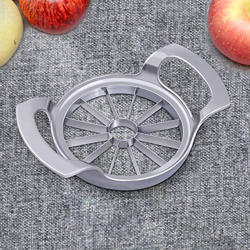 Fruit Slicer Upgraded Version 12-Blade Extra Large Fruit Corer, Stainless Steel Ultra-Sharp Apple Cutter, Pitter,Wedger Tool - 430 Grade Stainless Steel - 100% Rust Resistant, Divider for Up to 4 Inch