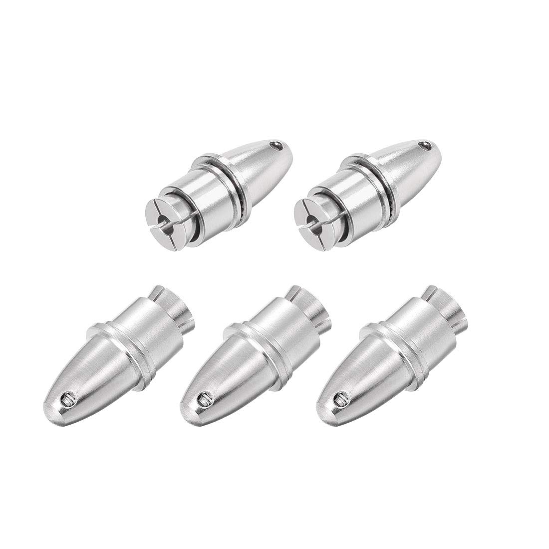 sourcing map 5PCS RC Airplane Spinners Propeller Adapter Saver for Shaft Brushless Motor (3.17mm Aperture and 5mm Output Axle)