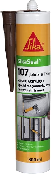 Sikaseal 107 Joint Et Fissures Mastic Acrylique Spécial Façade Sikacryl Pro 300ml Gris