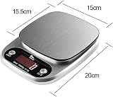 Himaly 10 kg Digital Kitchen Scale with Tare Function Backlit Display Stainless view 7