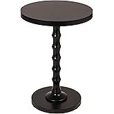 Creative Co-Op Spindle Side Table, Black