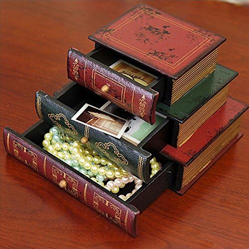 prop style jewelry box/ European-style storage box/Drawer study desk/ bookcase ornaments