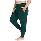 ZERDOCEAN Women's Plus Size Yoga Joggers Pants Casual Comfy Workout Lounge Pants with Pockets