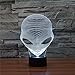 3D Illusion Alien Night Light,Abstractive LED Acrylic Desk Lamp with 7 Color Change Touch White Crack Base for Holiday Birthday Xmas Children's Gift